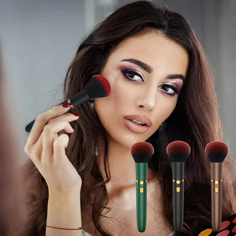 2 In 1 Electric Multi-Function Soft Fluffy Portable Foundation Brush Vibration Makeup Brush Rechargeable Detail Makeup Tools ﻿ Vue