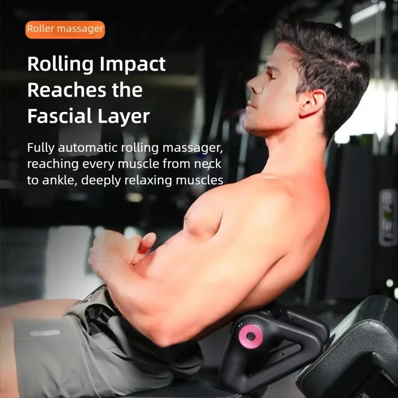 Multifunctional Electric Rolling Massager Shaft Whole Body Muscle Relaxation Automatic Yoga Column Roller for Deep Tissue Relief Vue