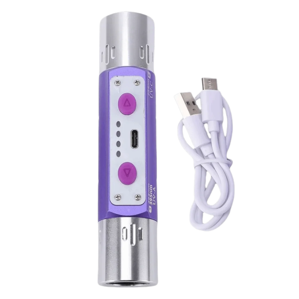 UVC Longwave UV Flashlight Shortwave 254nm Blacklight LED Flashlight LED 395nm UV Flashlight Lamps Phosphor Detector Vue