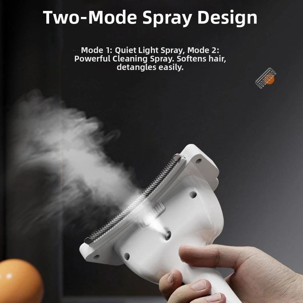 Multi-functional Pet Hair Remover Brush Detachable USB Rechargeable Pet Grooming Comb Self-cleaning Long-lasting Battery Life Vue