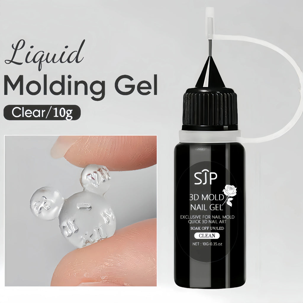 10g 3D Nail Art Gel, UV Curing Floral Design, Creative Flower Butterfly Cartoon Patterns, Manicure Gel Mold, Nail Decoration Vue 3D model gel