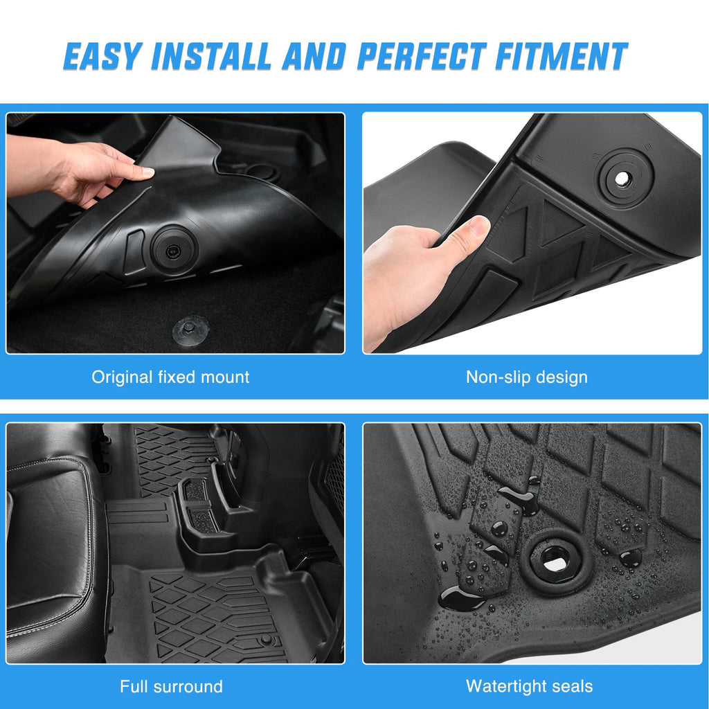 Nilight TPE Floor Mats for Lincoln Corsair (Gas Model) 2020 2021 2022 2023 2024 2025 All Weather Custom Fit Heavy Duty Floor Liners Vue