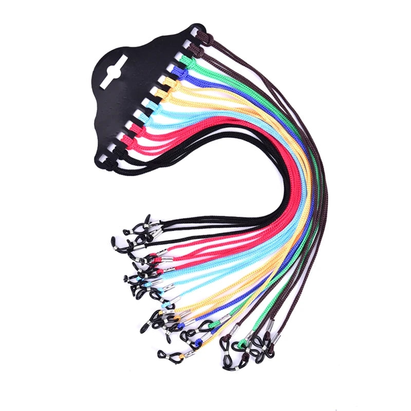 12Pcs/Set Multicolor Sunglasses Lanyard Cord Eyeglass Reading Glasses Chain Glasse Necklace Cord Vue Multicolor