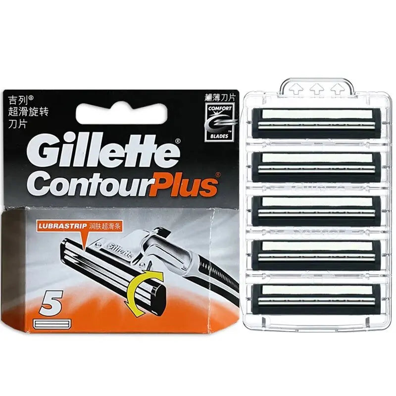 Gillette ContourPlus/Vector Razor Heads Piovting Head 2 Layers Blades with Lubricating Strip For ContourPlus Vector 2 FEIYING Vue