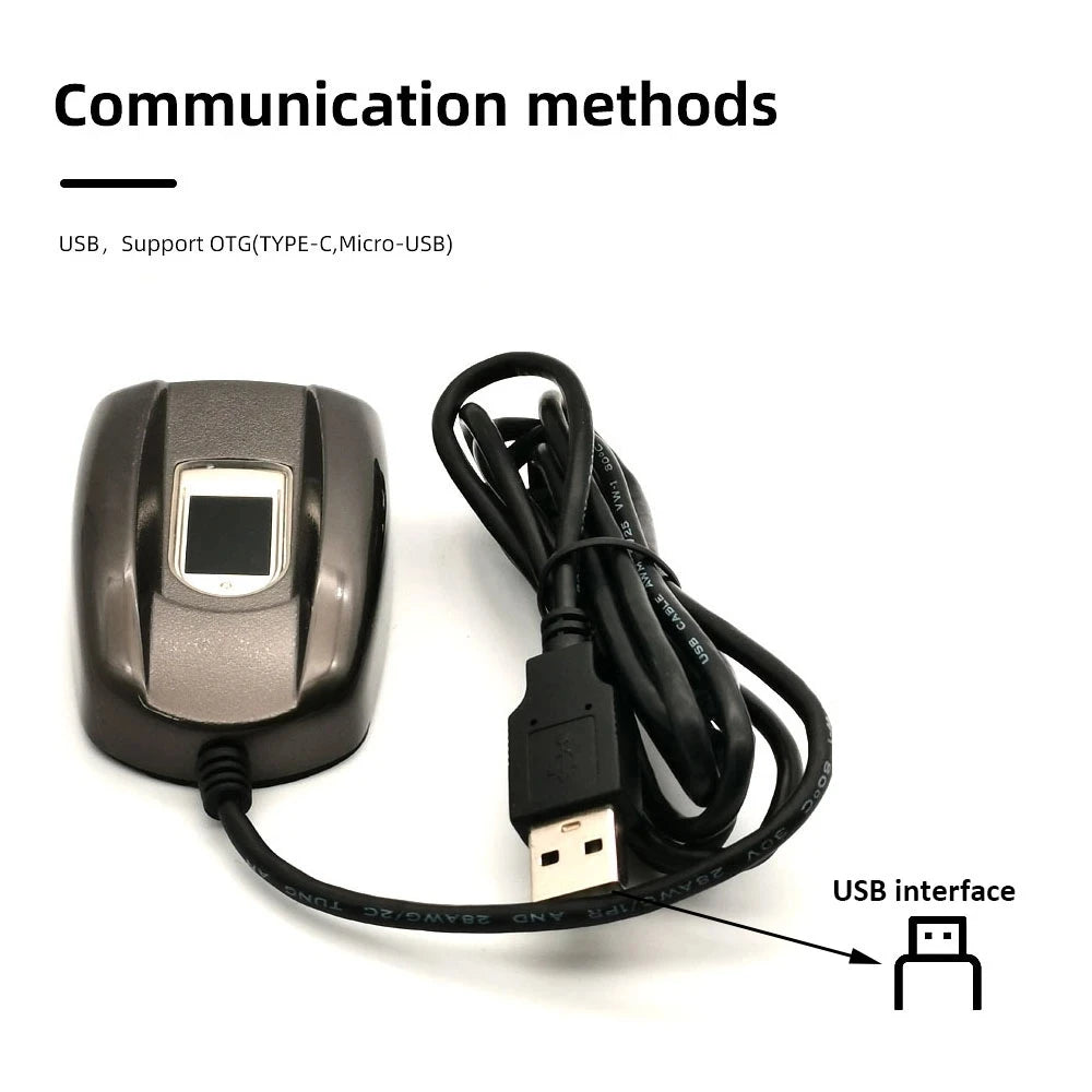 500DPI Semiconductor Biometric USB Fingerprint Reader Scanner Free Support SDK For Applicable To Windows Linux Android Systems Vue
