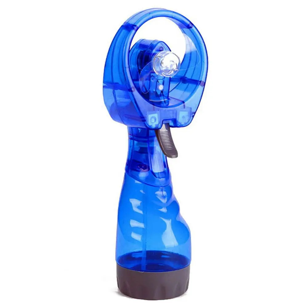 Handheld Humidifier Cooling Mini Water Spray Battery Power Fan Hand Vue blue