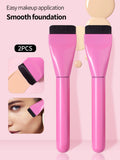 Ultra-thin foundation makeup brush, high-density facial and body Kabuki makeup brush, seamless concealer makeup brush for founda Vue 2pcs