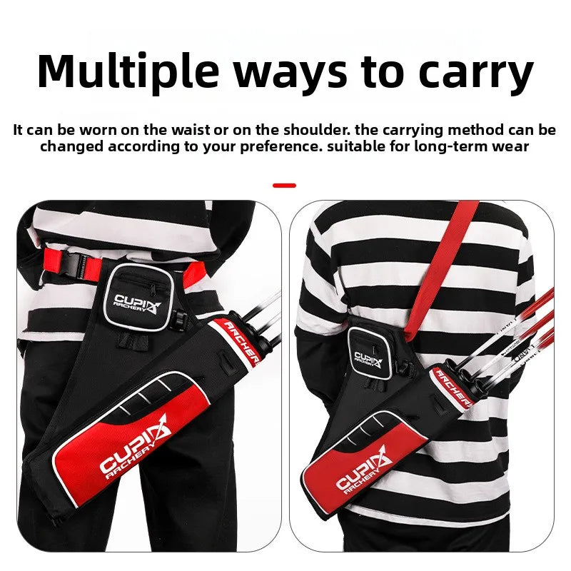 CP Athletics Three-barrel Quiver Arrow Pot Bow and Arrow Archery Equipment Three-barrel Quiver Bow and Arrow Bag Vue