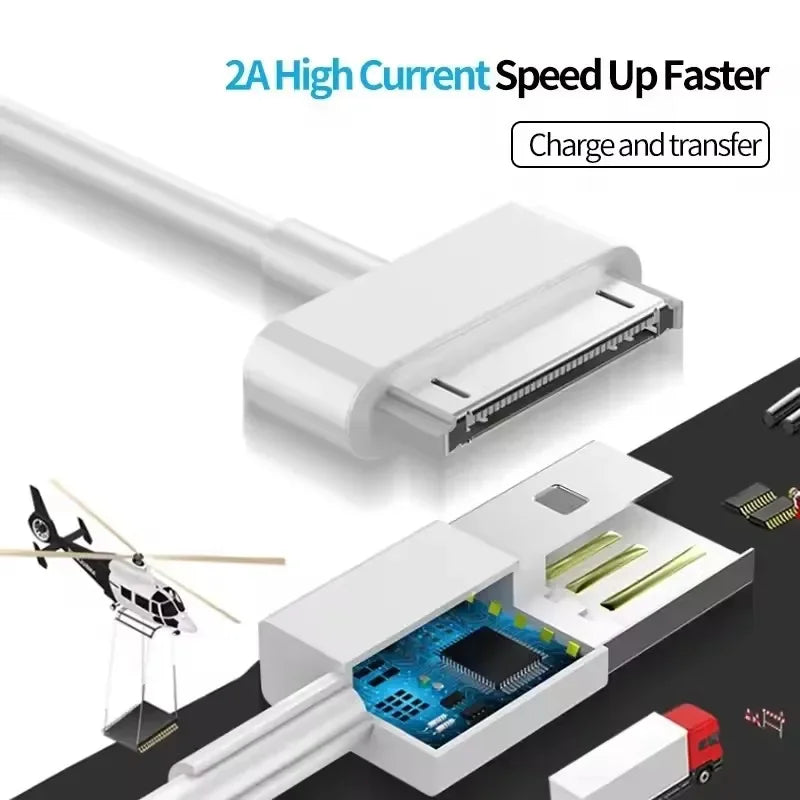 30 Pin USB Cable Charge Fast Charging for iPhone 4S 4 3GS 3G iPad 1 2 3 iPod Nano itouch 30 Pin Charger Adapter Data Sync Cord Vue