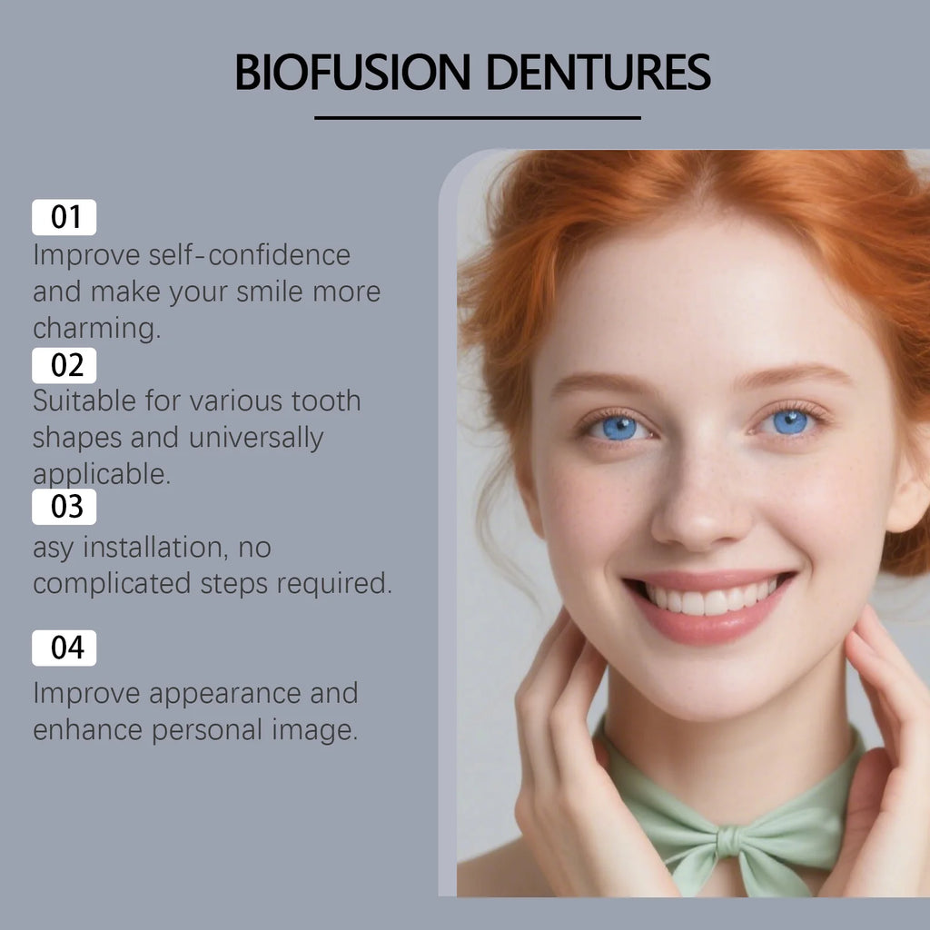 False Teeth Beauty Set, Comfortable Material Reusable Cosmetic Dentures, Enhance Smile & Oral Appearance Naturally Vue