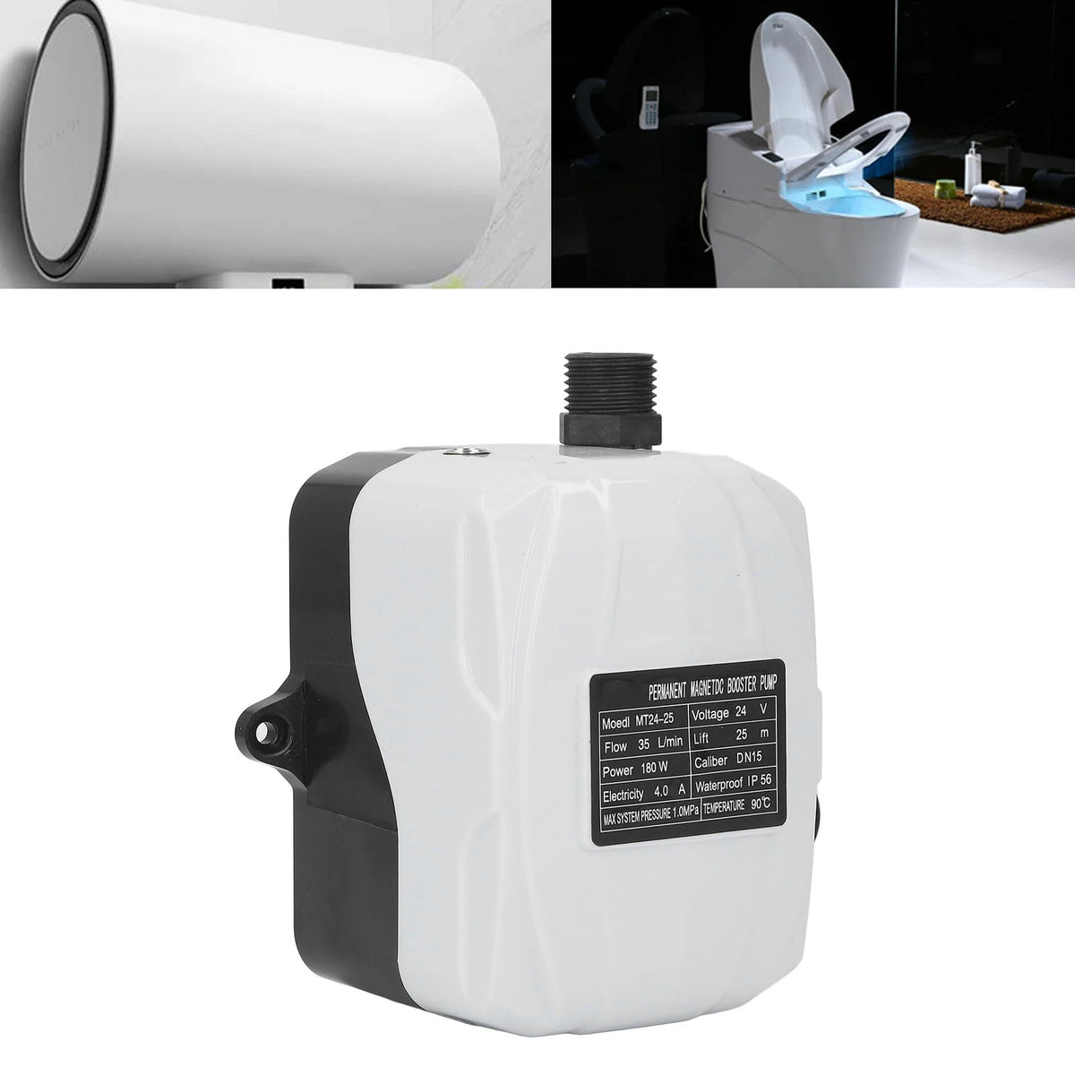 Automatic Booster Pump Automatic Water Booster Pump Booster Pump Water Pressure High Lift 180W for Kitchen Sink Shower DC24V Vue