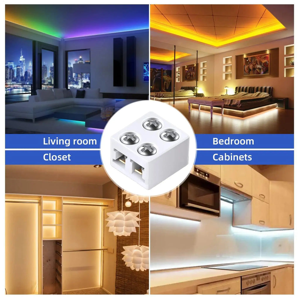 8mm LED Light Strip Connectors Sturdy LED Connector User-Friendly LED Connecting Versatile LED Strip Light Connectors Vue