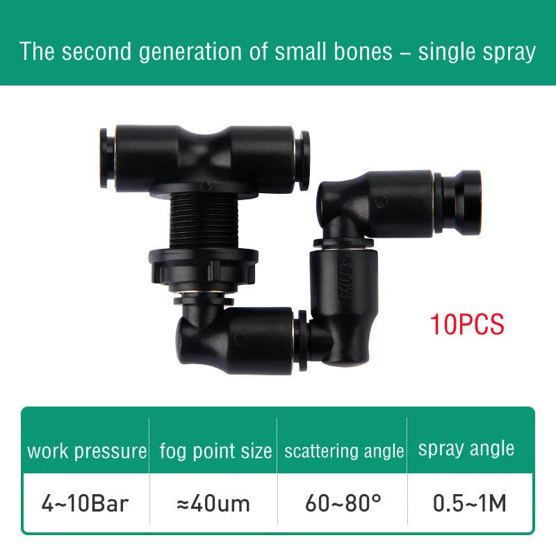 C Series Reptiles Fogger Mist Sprinkler Rainforest Terrariums Humidifier High Pressure Silent Pump Fog Machine Sprayer System Vue Single nozzle-10pcs