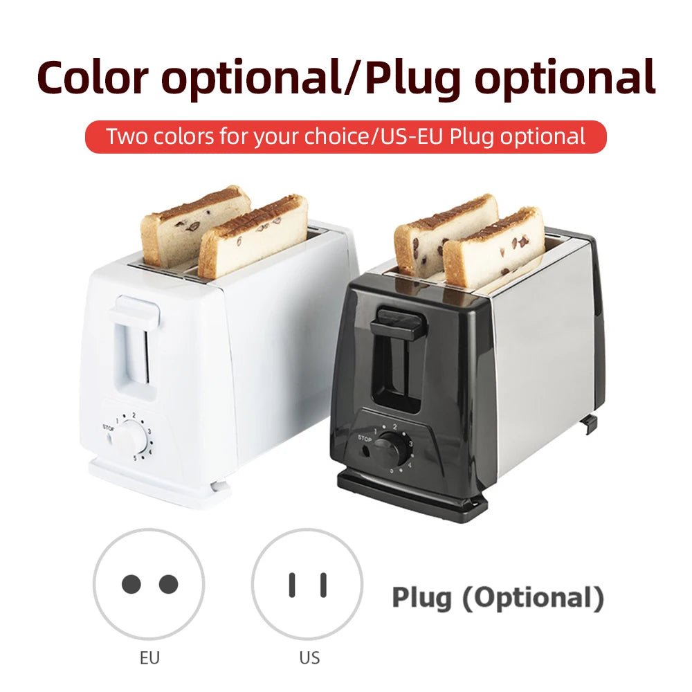 Toaster 2 Slice Wide Slot with 6 Preset Temperature and Timing Small Stainless Steel Bread Toaster with Manual Stop Vue
