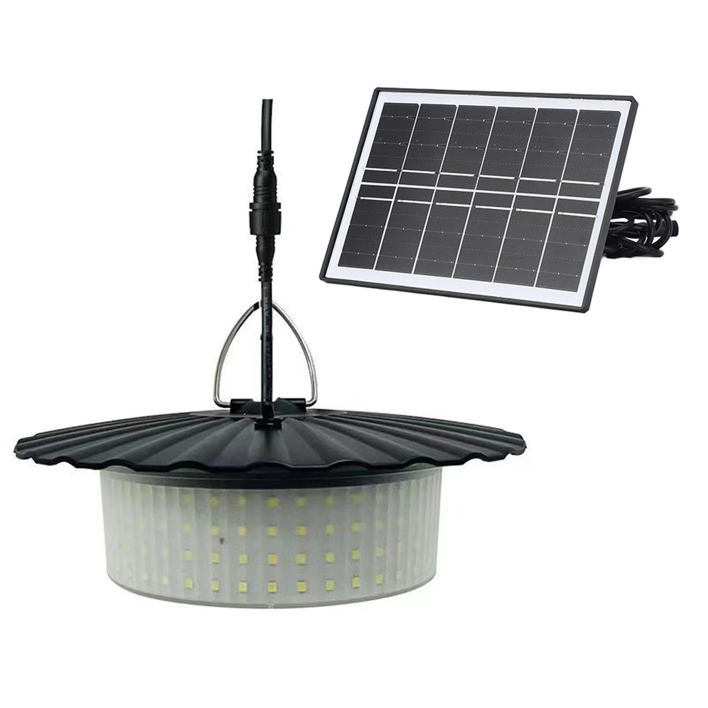 Solar Pendant Light Water Resistant LED Shed Light 5 Light Modes Motion Sensor Timer Pendant Lamp with Remote Controller for Vue
