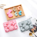 5 Pairs silicone Molds Non-Stick Reusable Cake Baking Tray & Hand Soap Mold for Easter Party DIY Dessert Soap Craft Making Vue Default Title