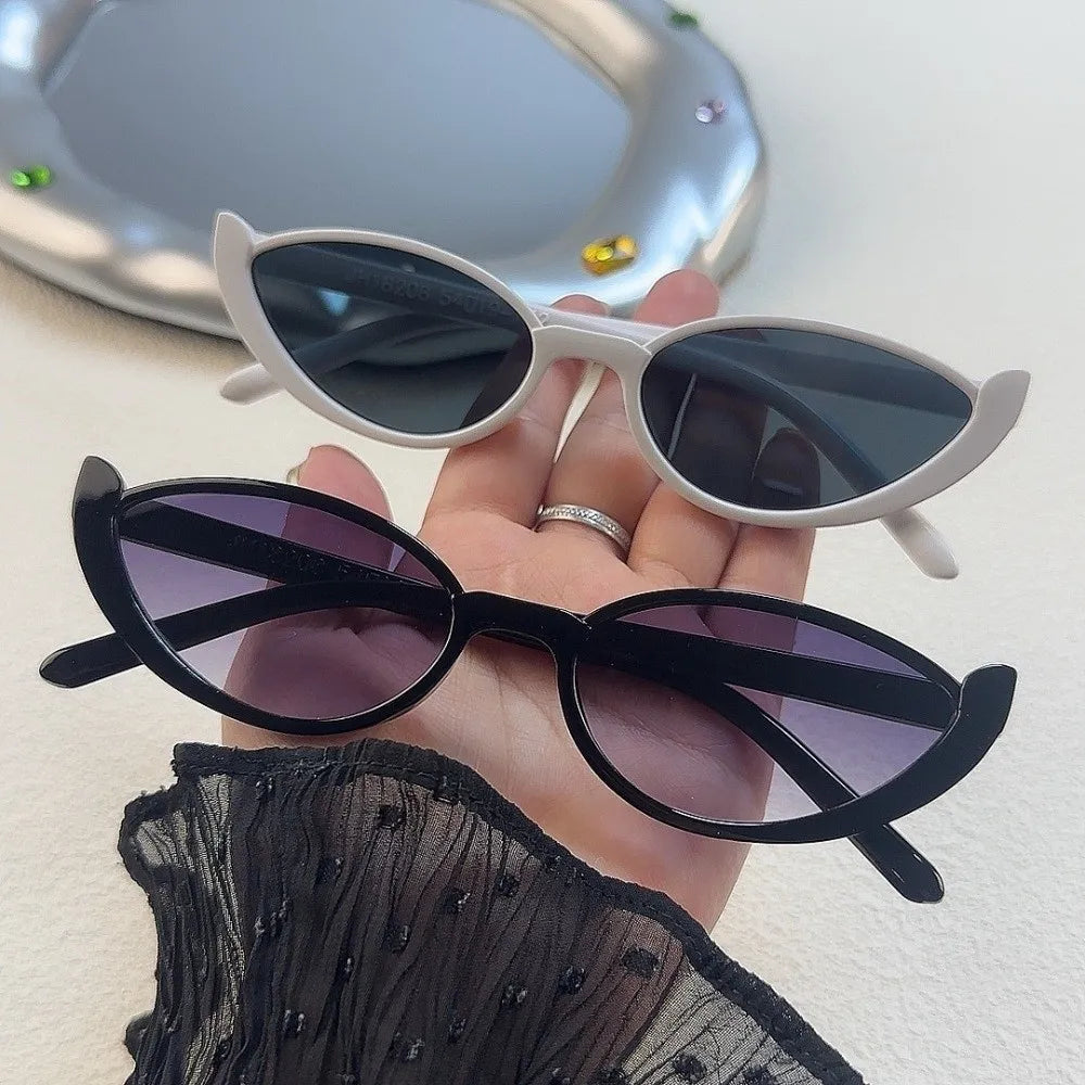 Vintage Half-frame Cat Eye Sunglasses Anti UV Scratch Resistant Sun