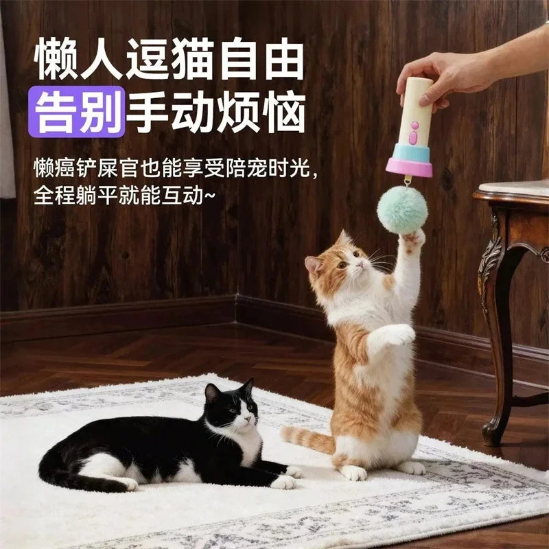 Electric Cat Teaser Launcher One Tap Reusable Ball Toy For Cats Indoor Play Exercise For Busy Cat Owners Perfect Christmas Gift Vue