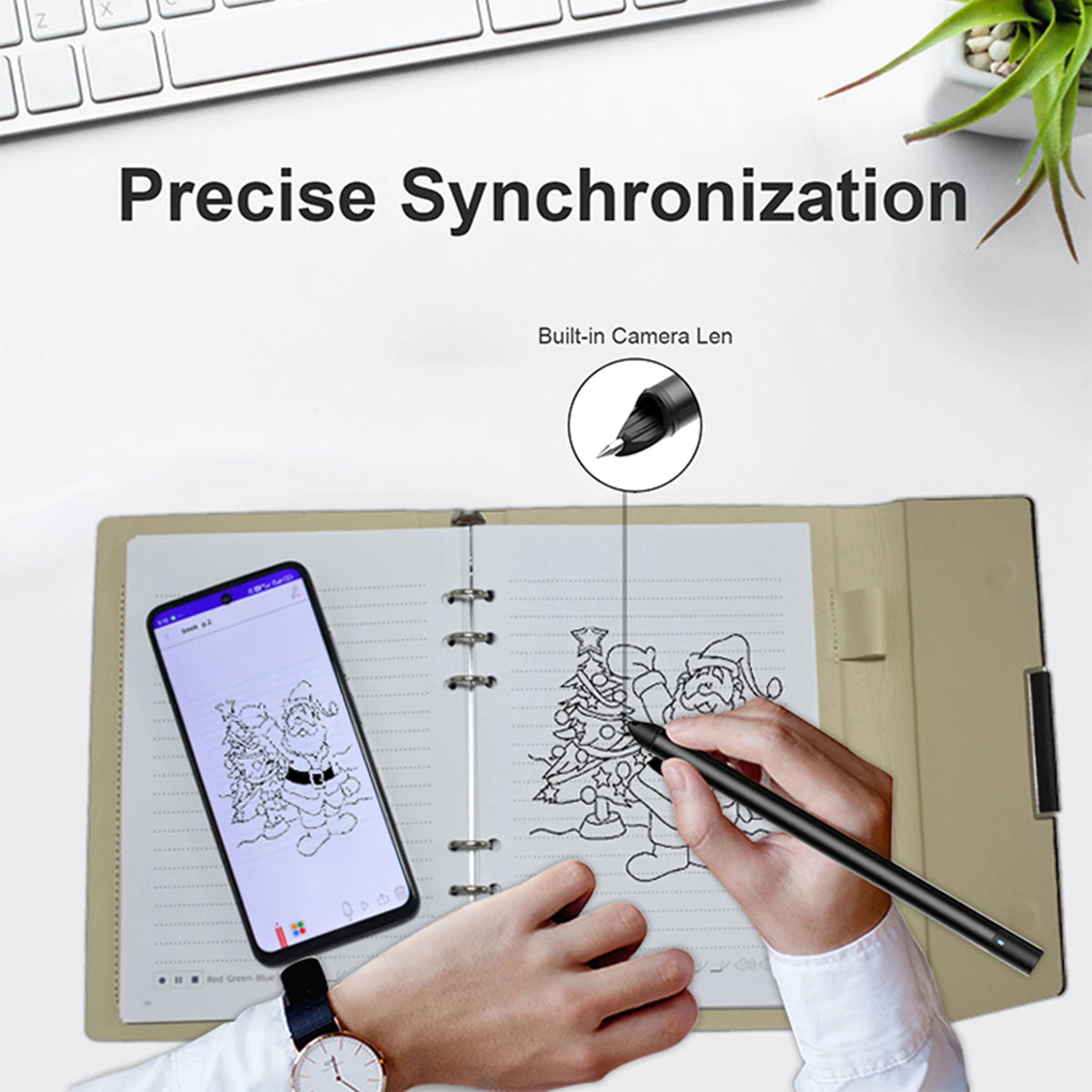Notebook Digital Pen Smart Pen Writing Set Includes Smartpen Smart A5 PU Leather Notebook & Reusable Writing Tablet &amp Vue