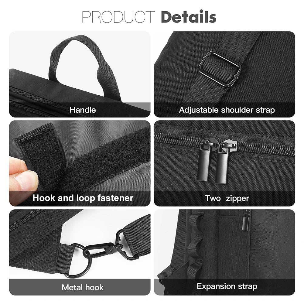 DJ Backpack for Pioneer DDJ-400 DDJ-FLX4/Roland DJ-202 Carrying Case Portable Storage Bag Anti-scratch Adjustable Shoulder Strap Vue