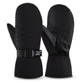 Ski Mittens Waterproof Snow Gloves Thermal Winter Gloves Snowboard Gloves Cold Weather Gloves for Men and Women Vue Black