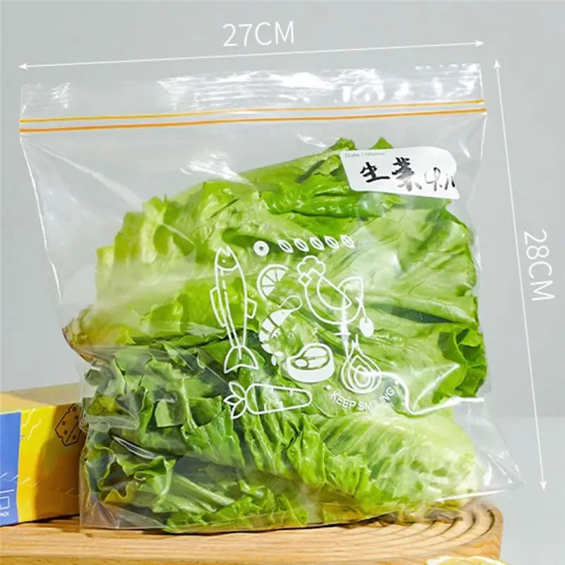 ABKW-30 Small & 45 Large Food Storage Bags - Freezer Safe Self-Sealing Food Preservation Bags Vue
