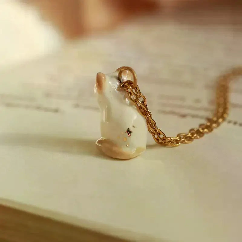 Simple Style Cute Small Animal Series Pendant Fox Stainless Steel Accessories Vue