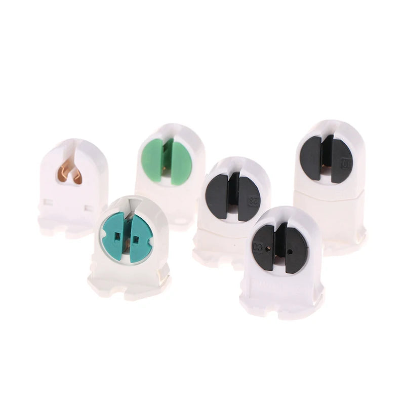 10Pcs Home T5 Light Holder G5 Base Non-Shunted Heat-Resistant Lamp Socket AC500V 2A For LED Fluorescent Light Tube Holder Vue