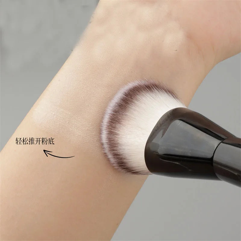 Tongue & Round Head Foundation Brush Ultra Soft Dense Bristles Concealer Makeup Brush Low Powder Cosmetic Concealer Makeup Brush Vue