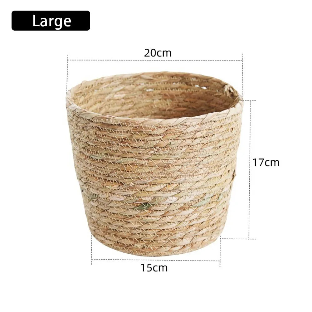 Garden Terraces Flower Pot Basket Planter Furniture Decoration Grass