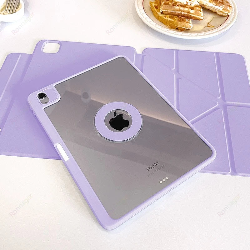 Ronnagar Magnetic iPad Case – Fits iPad 9.7" to 13" 2013–2025 Magnetic iPad Case Vue Light purple iPad Pro 11 (M4 M5)