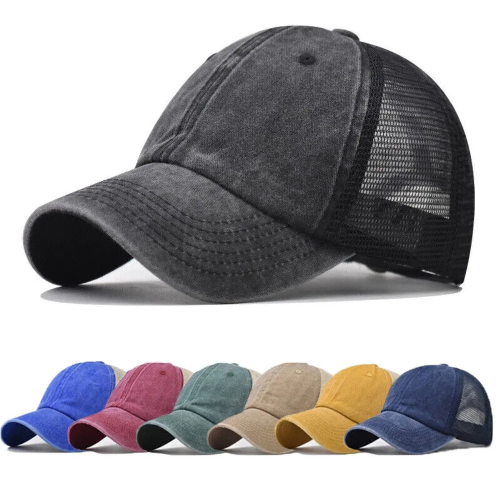 Fashion Washed Cotton Baseball Cap UV Protection Breathable Sport Hat