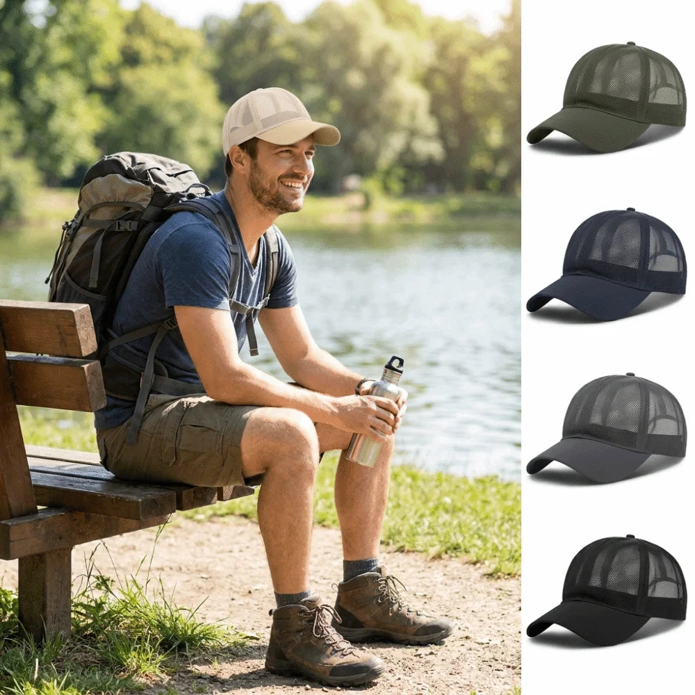 Full Mesh Trucker Baseball Cap Lightweight Quick Dry Breathable Hat