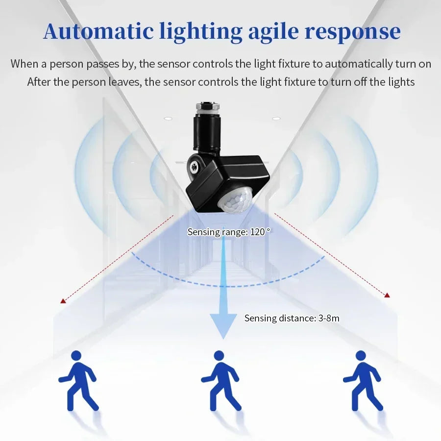 AC 220V 110V Motion Sensor Adjustable Smart Light Switch Human Body Detection Human Presence Sensor Detector Light Sensor Vue