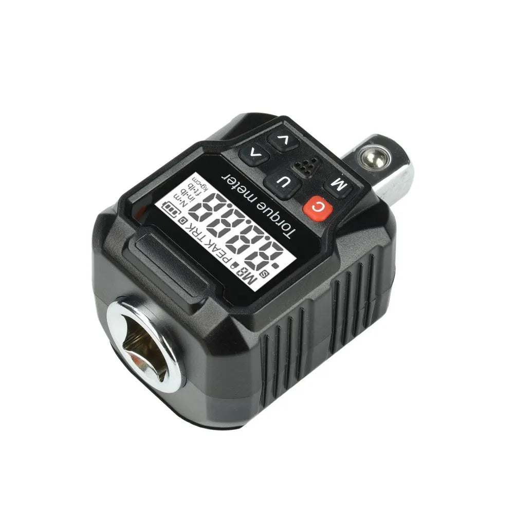 Digital Torque Meter 17-340Nm Electronic Torque Tester Adapter 4 Units Switch LED Buzzer Alarm for Auto Motorcycle Repair Tool Vue