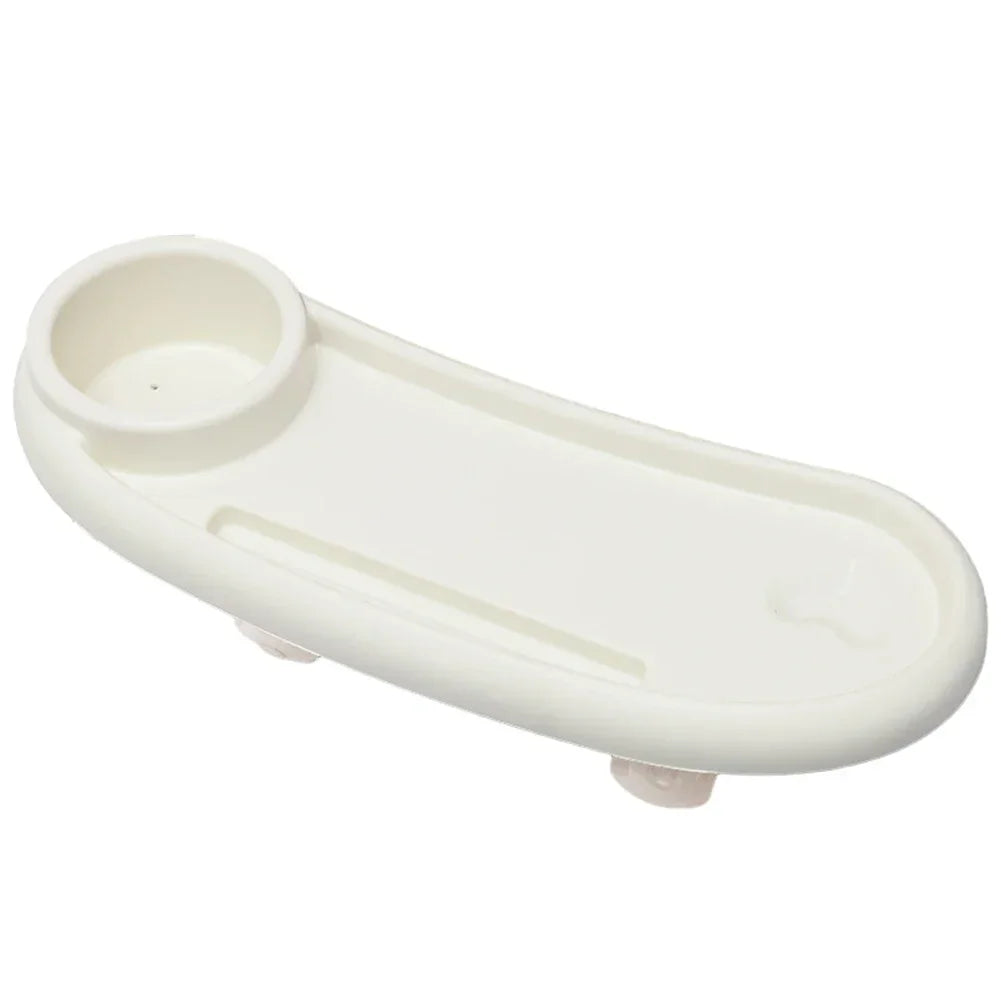 vvocci Baby Supplies Stroller Tray Armrest Dish Stroller Dinner Table TrayHolder Plate Accessories for Toddler Infant Cup Holder Vue B182 White