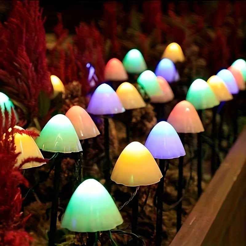Solar Mushroom Lights 20LED Outdoor, 8 Lighting Modes, IPX4 Waterproof,Garden Decor for Yard, Walkway, Easter Party Vue
