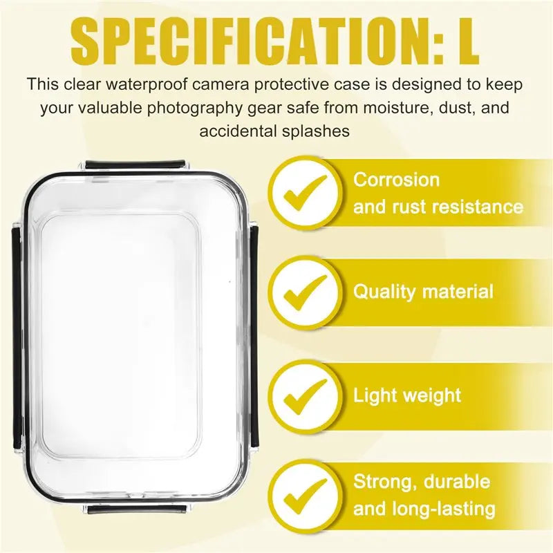 Hot-Camera Dry Box For DSLR Lens Flash Clear Protective Case Multifunctional Dustproof Sealing Drying Storage Box L Vue