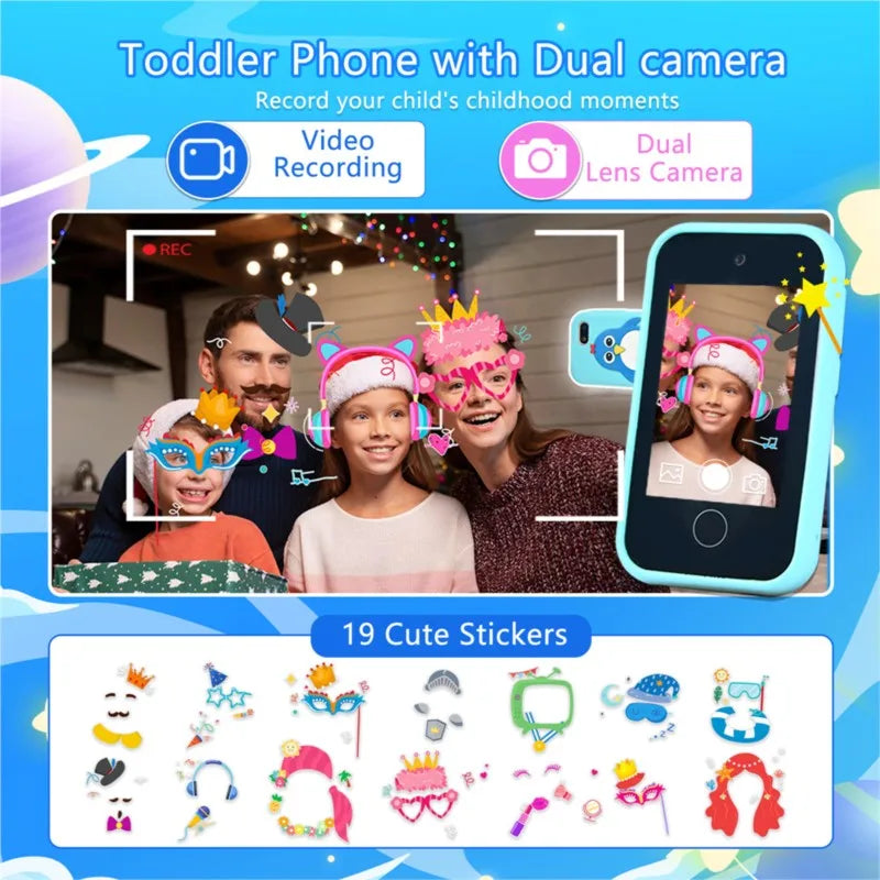 Children Smart Phone Camera Kids Toys Touchscreen Unicorn Mobile MP3 Player Digital Camera Educational Toys for Girl Boy Vue