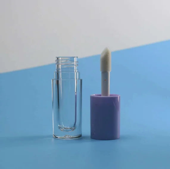 Wholesale Lip Gloss Tube Packaging 6ml With Wand Liquid Lipstick Containers Empty Custom Name Pink Lipgloss Bottle 50pcs Vue PURPLE