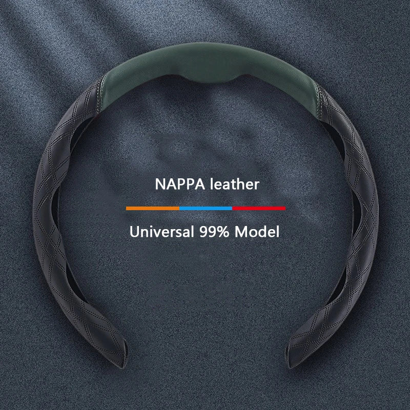 Universal NAPPA Car Steering Wheel Cover Ultra-thin One-piece Modification Breathable Steering Wheel Covers-Diameter 15 Inches Vue