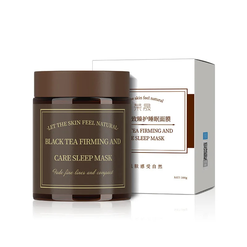 100g Black Tea Firming Sleep Mask Instant Perfecting Firming Overnight Mask Deep Pore Cleansing for Clogged Pores, Balance Oil Vue 100g