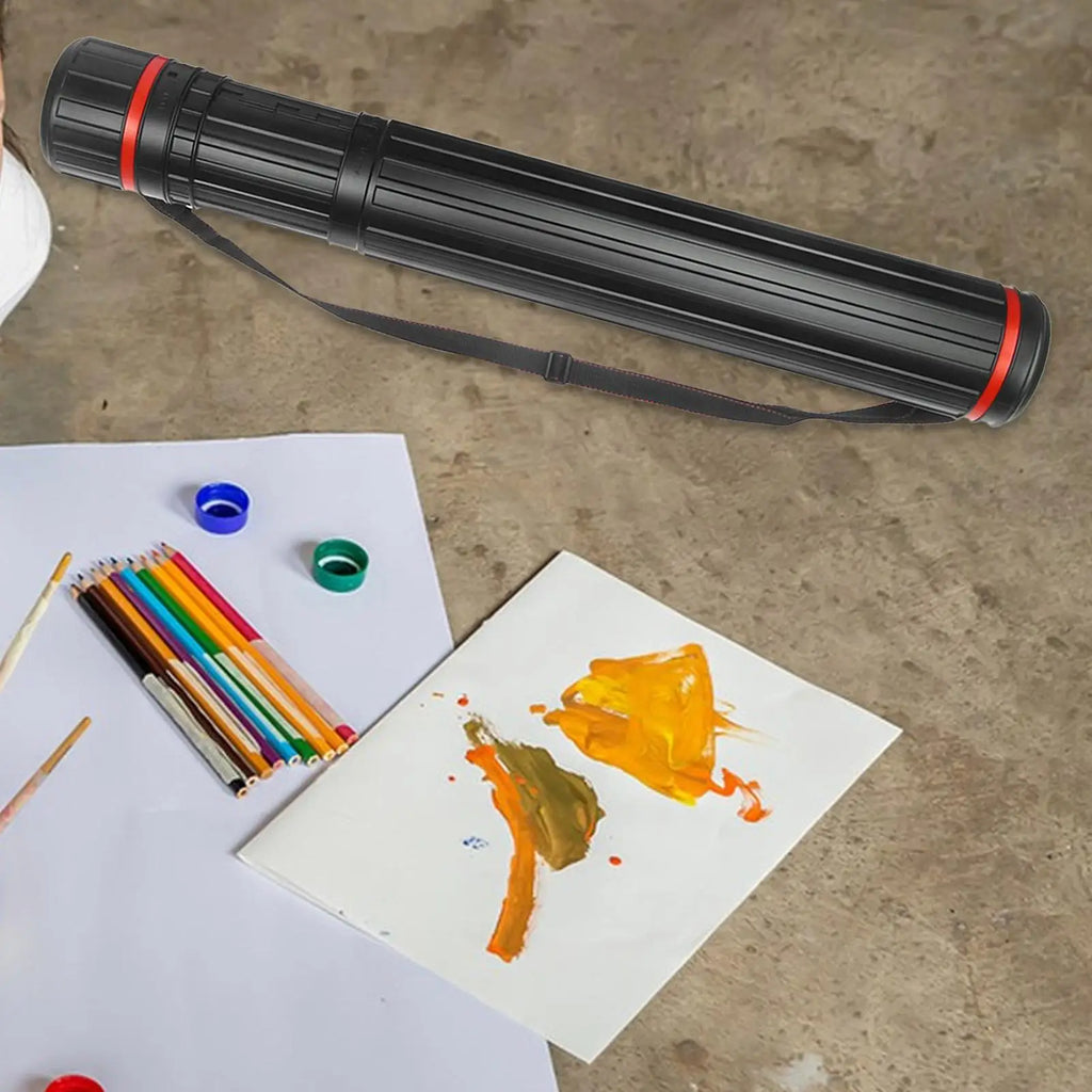 Poster Tube Art Storage Tube Box WaterProof Adjustable Scalable Painting Cylinder With Shoulder Straps Drawing Cylinder For Maps Vue