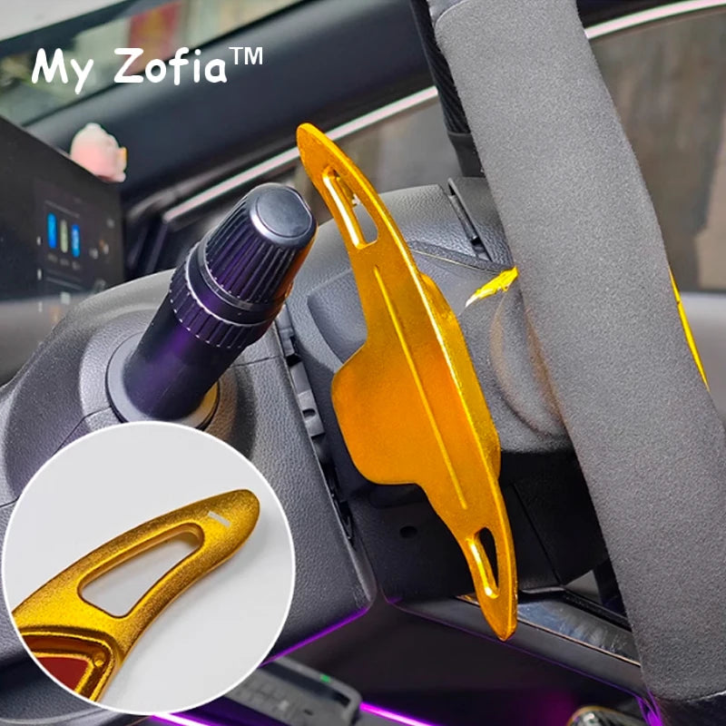 For New DODGE Attitude GT GAC Empow 2024 2025 Carbon Fiber Cover Steering Wheel Paddle Shifter Aluminum Alloy Decor Accessories Vue