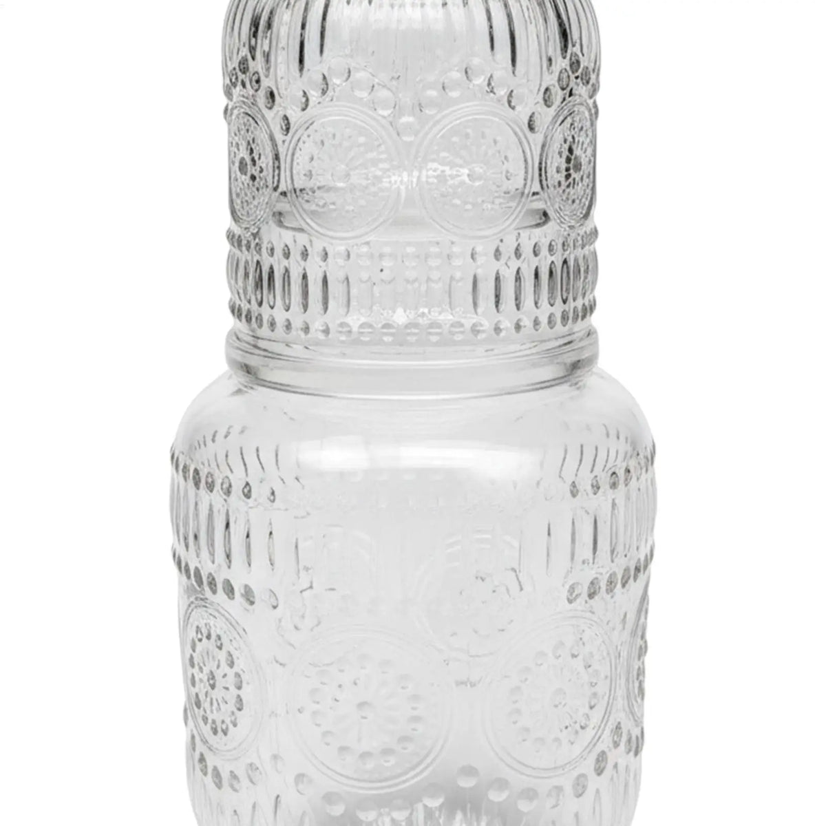 Water Carafe with Cup Snowflake Design Elegant Pitcher Glass Carafe for Tea Coffee Milk Juice Drink Tea Coffee Milk Juice Vue