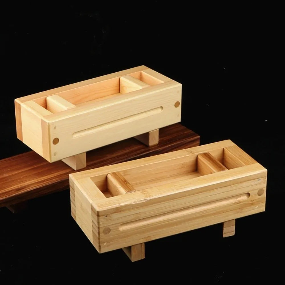 Easy To Clean Wooden Sushi Press Mold Rectangular Portable Thousand Layer Sushi Mold Flat Press Sushi Press Maker Sushi Making Vue