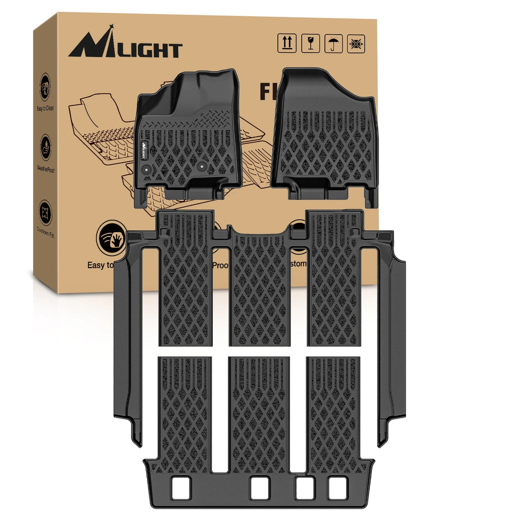 Nilight Custom Fit TPE Floor Mats All Weather Waterproof Heavy Duty Car Floor Liners for Toyota Sienna 2013-2020 7 Passenger & 2021-2024 8 Passenger, Anti-Slip Interior Protection Auto Accessories Vue United States 2013-2020 7 Seats