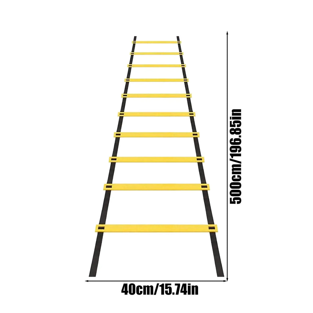 5m 10 sections Agility Ladder Quick Ladder for Training Storage Bag Included Instant Set-up Exerciser for Sports Tennis Soccer Vue
