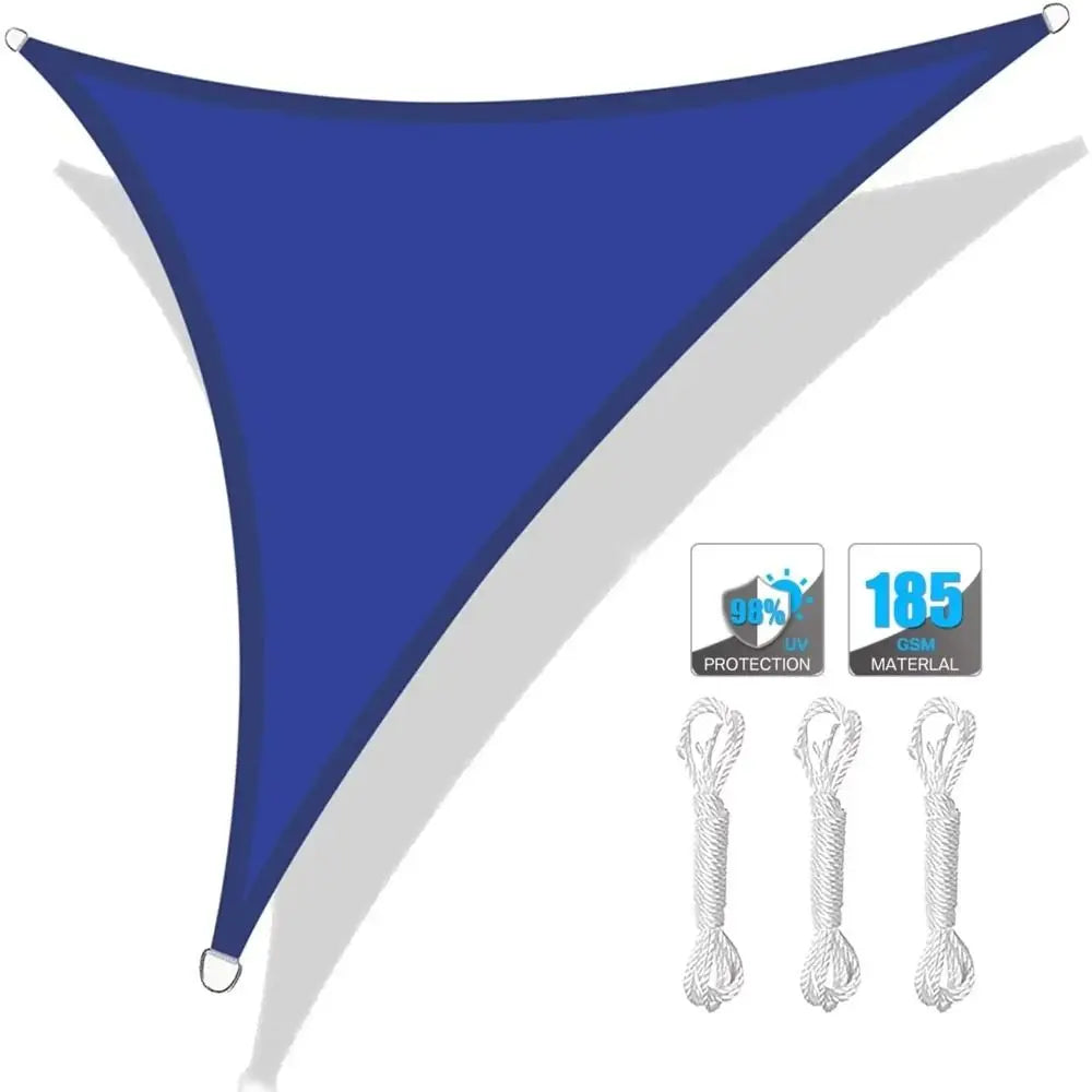 Triangle Waterproof Sun Shelter 3x3x3M Size With Ropes Outdoor Canopy Portable 95% UV Block Shade Sail Pool Area Vue
