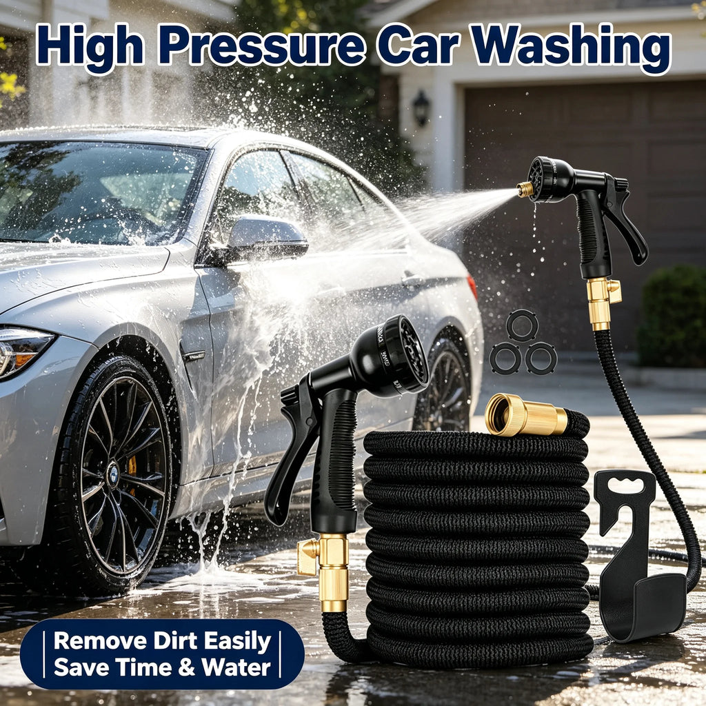 Magic Expandable Garden Hose Auto Retractable Water Pipe High Pressure Flexible for Car Washing Plant Watering Outdoor Cleaning Vue